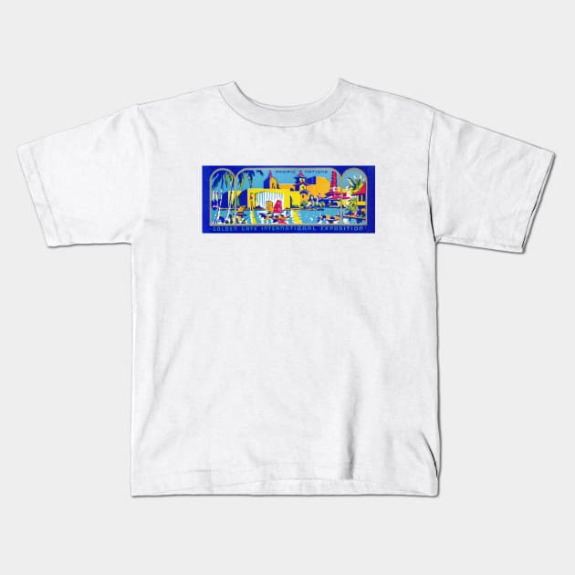 1939 Pacific Nations exhibit, Golden Gate Exposition Kids T-Shirt by historicimage